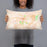 Person holding 20x12 Custom Walla Walla Washington Map Throw Pillow in Watercolor