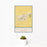 12x18 Walla Walla Washington Map Print Portrait Orientation in Woodblock Style With Small Cactus Plant in White Planter