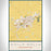 Walla Walla Washington Map Print Portrait Orientation in Woodblock Style With Shaded Background