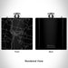 Rendered View of Wallkill New York Map Engraving on 6oz Stainless Steel Flask in Black