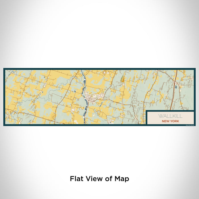 Flat View of Map Custom Wallkill New York Map Enamel Mug in Woodblock