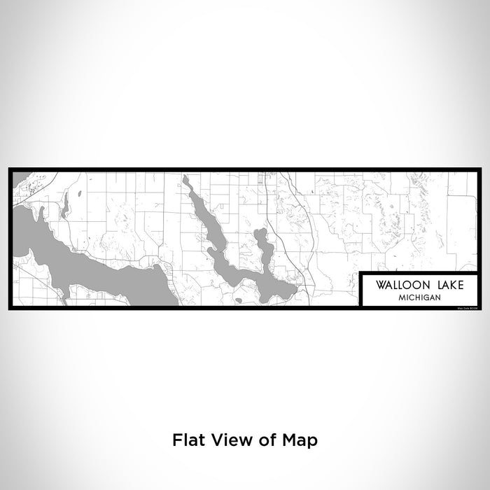 Flat View of Map Custom Walloon Lake Michigan Map Enamel Mug in Classic