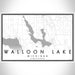 Walloon Lake Michigan Map Print Landscape Orientation in Classic Style With Shaded Background