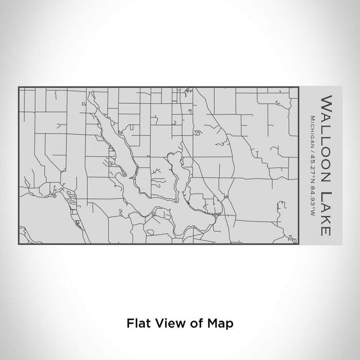 Rendered View of Walloon Lake Michigan Map Engraving on 17oz Stainless Steel Insulated Cola Bottle
