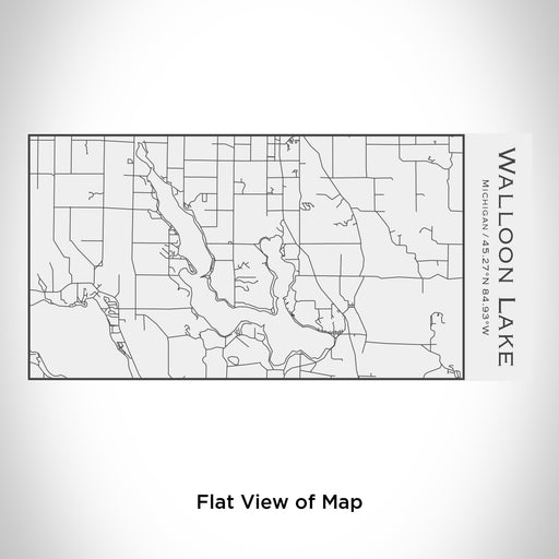 Rendered View of Walloon Lake Michigan Map Engraving on 17oz Stainless Steel Insulated Cola Bottle in White