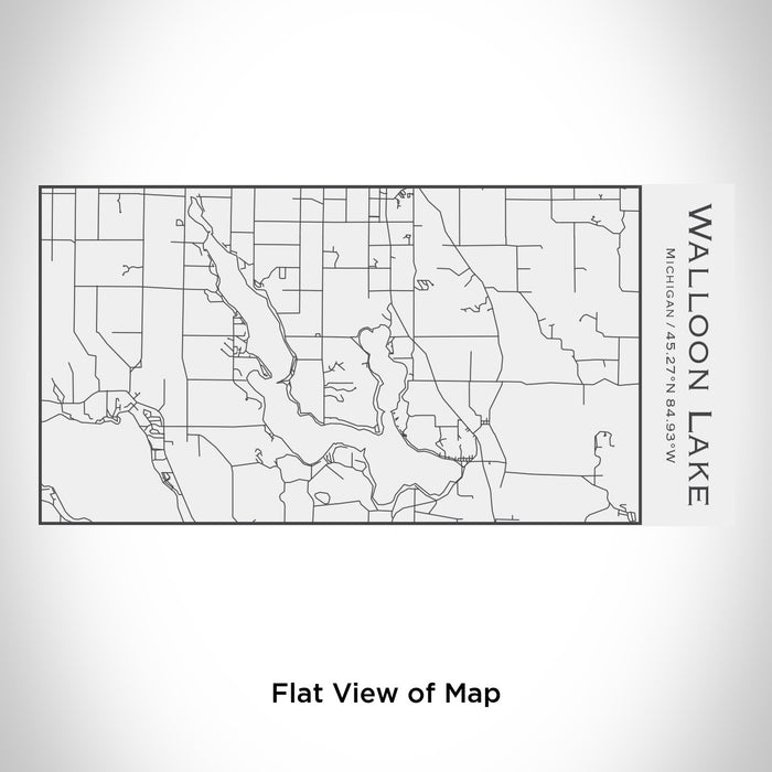 Rendered View of Walloon Lake Michigan Map Engraving on 17oz Stainless Steel Insulated Cola Bottle in White