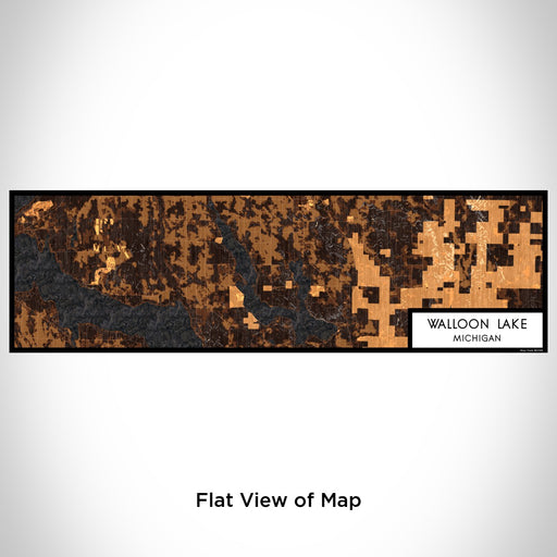 Flat View of Map Custom Walloon Lake Michigan Map Enamel Mug in Ember