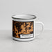 Right View Custom Walloon Lake Michigan Map Enamel Mug in Ember