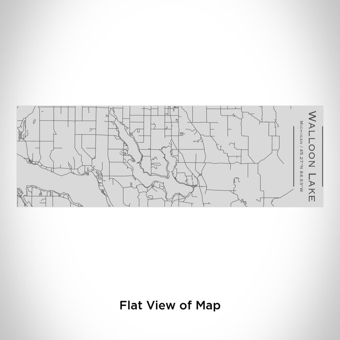 Rendered View of Walloon Lake Michigan Map Engraving on 10oz Stainless Steel Insulated Cup with Sipping Lid