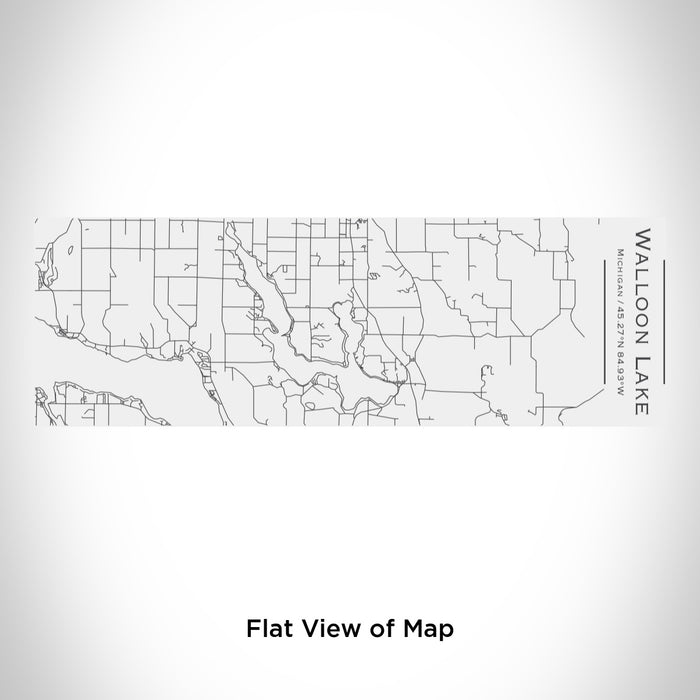 Rendered View of Walloon Lake Michigan Map Engraving on 10oz Stainless Steel Insulated Cup with Sliding Lid in White