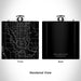 Rendered View of Walloon Lake Michigan Map Engraving on 6oz Stainless Steel Flask in Black