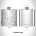 Rendered View of Walloon Lake Michigan Map Engraving on 6oz Stainless Steel Flask