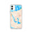 Custom iPhone 11 Walloon Lake Michigan Map Phone Case in Watercolor