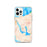 Custom iPhone 12 Pro Walloon Lake Michigan Map Phone Case in Watercolor