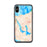 Custom iPhone X/XS Walloon Lake Michigan Map Phone Case in Watercolor