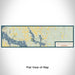 Flat View of Map Custom Walloon Lake Michigan Map Enamel Mug in Woodblock