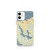 Custom iPhone 12 mini Walloon Lake Michigan Map Phone Case in Woodblock