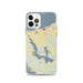 Custom iPhone 12 Pro Walloon Lake Michigan Map Phone Case in Woodblock