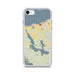 Custom iPhone SE Walloon Lake Michigan Map Phone Case in Woodblock