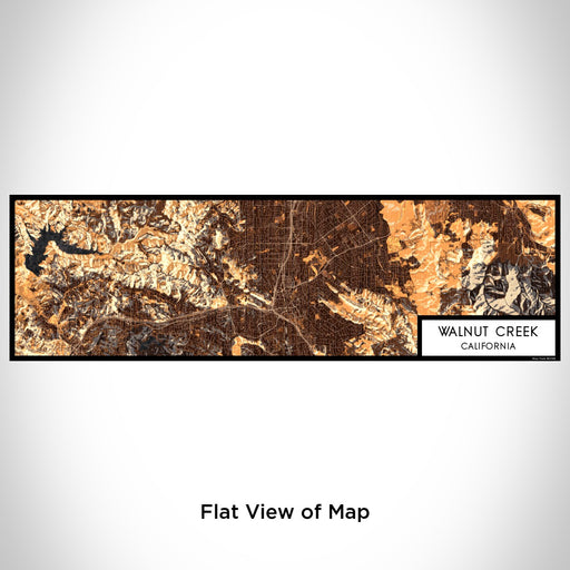 Flat View of Map Custom Walnut Creek California Map Enamel Mug in Ember