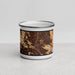Front View Custom Walnut Creek California Map Enamel Mug in Ember