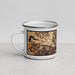 Left View Custom Walnut Creek California Map Enamel Mug in Ember