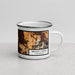Right View Custom Walnut Creek California Map Enamel Mug in Ember