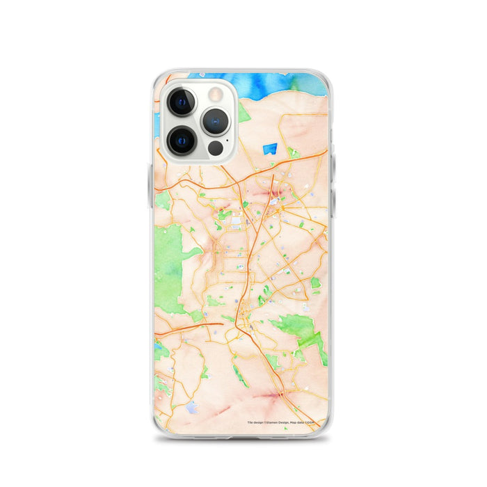 Custom Walnut Creek California Map iPhone 12 Pro Phone Case in Watercolor