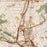 Walnut Creek California Map Print in Woodblock Style Zoomed In Close Up Showing Details
