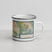 Right View Custom Walnut Creek California Map Enamel Mug in Woodblock