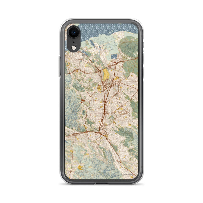 Custom Walnut Creek California Map Phone Case in Woodblock