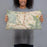 Person holding 20x12 Custom Walnut Creek California Map Throw Pillow in Woodblock