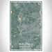 Waltham Massachusetts Map Print Portrait Orientation in Afternoon Style With Shaded Background