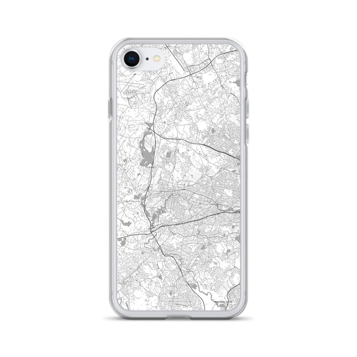 Custom Waltham Massachusetts Map iPhone SE Phone Case in Classic