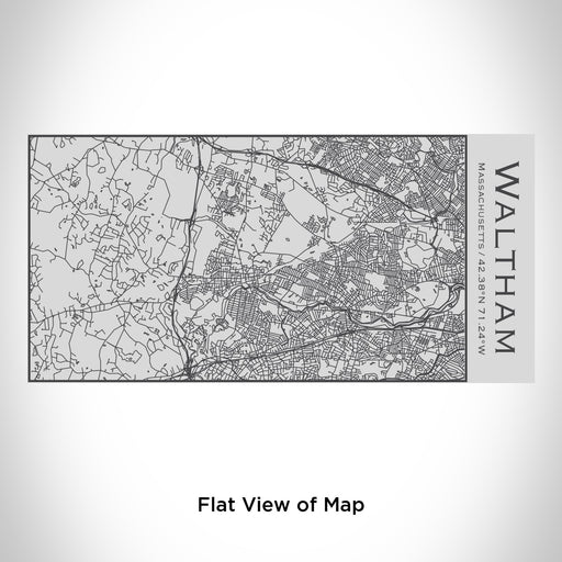 Rendered View of Waltham Massachusetts Map Engraving on 17oz Stainless Steel Insulated Cola Bottle