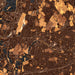 Waltham Massachusetts Map Print in Ember Style Zoomed In Close Up Showing Details
