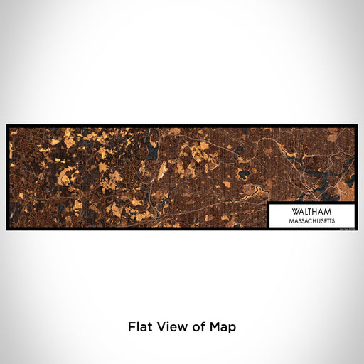 Flat View of Map Custom Waltham Massachusetts Map Enamel Mug in Ember
