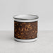 Front View Custom Waltham Massachusetts Map Enamel Mug in Ember