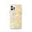 Custom Waltham Massachusetts Map iPhone 12 Pro Phone Case in Watercolor