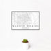 12x18 Warner Robins Georgia Map Print Landscape Orientation in Classic Style With Small Cactus Plant in White Planter