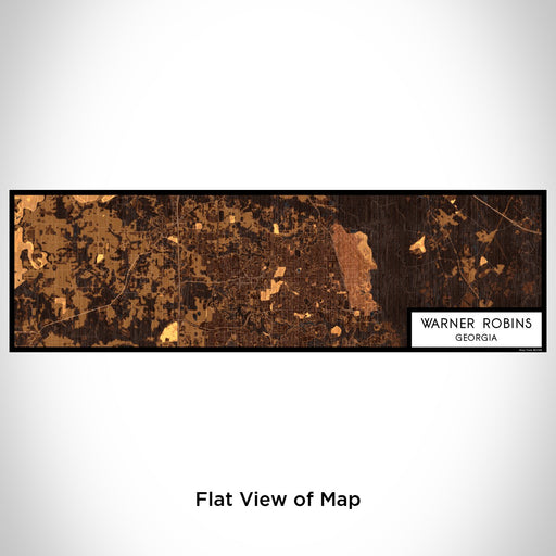 Flat View of Map Custom Warner Robins Georgia Map Enamel Mug in Ember