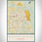 Warner Robins Georgia Map Print Portrait Orientation in Woodblock Style With Shaded Background