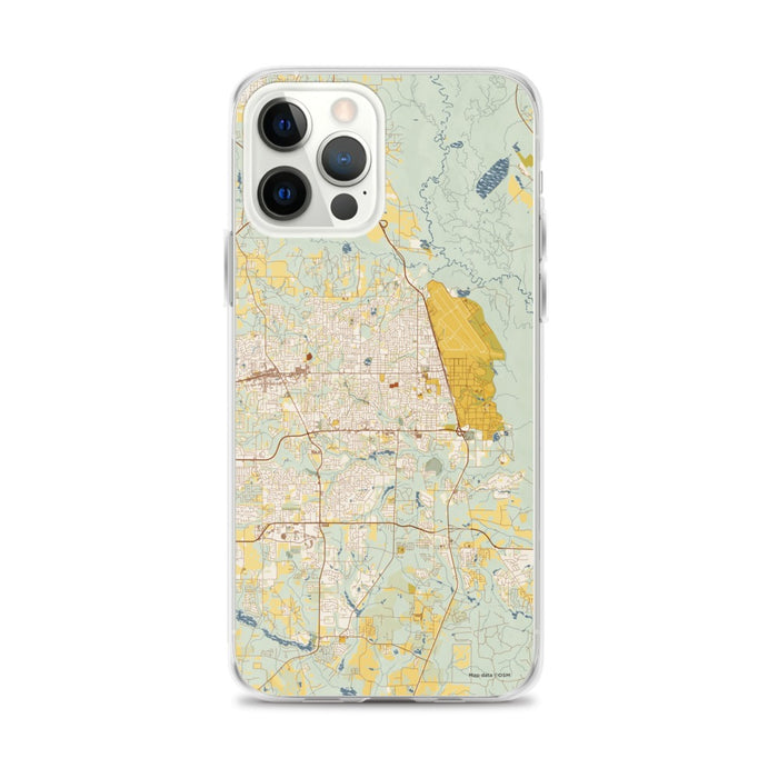 Custom Warner Robins Georgia Map iPhone 12 Pro Max Phone Case in Woodblock