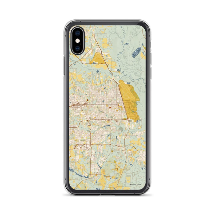 Custom Warner Robins Georgia Map Phone Case in Woodblock