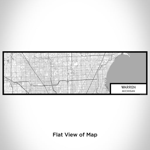 Flat View of Map Custom Warren Michigan Map Enamel Mug in Classic