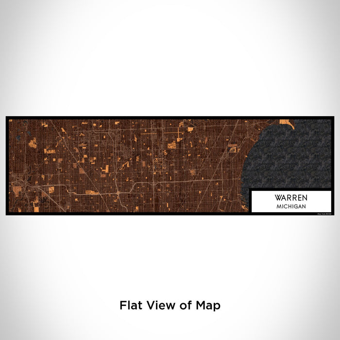 Flat View of Map Custom Warren Michigan Map Enamel Mug in Ember