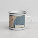 Right View Custom Warren Michigan Map Enamel Mug in Woodblock