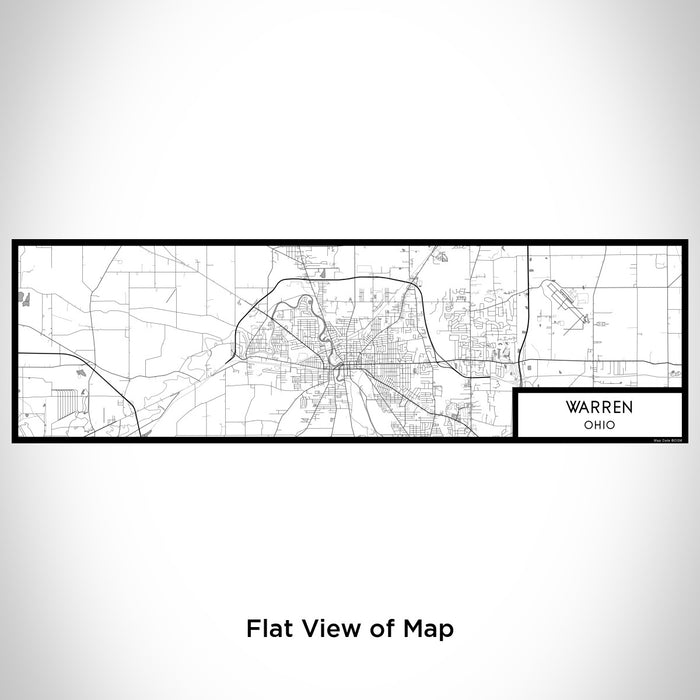 Flat View of Map Custom Warren Ohio Map Enamel Mug in Classic