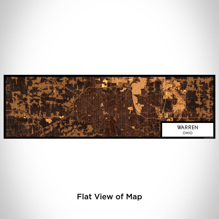 Flat View of Map Custom Warren Ohio Map Enamel Mug in Ember