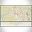 Warren Ohio Map Print Landscape Orientation in Woodblock Style With Shaded Background